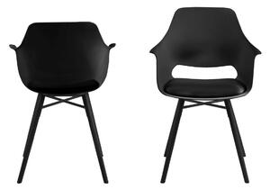 Dizajnová jedálenska stolička Narda, čierna