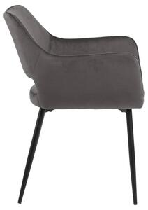Dizajnová jedálenska stolička Nereida, tmavo šedá