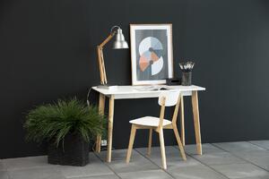 Dizajnová jedálenska stolička Niecy, biela breza