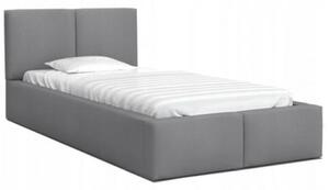 Čalúnená posteľ AMBER 120x200 Sivá Trinity s úložným priestorom kovový rošt
