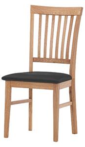 Dubová olejovaná stoličky Raines čierna matná koženka