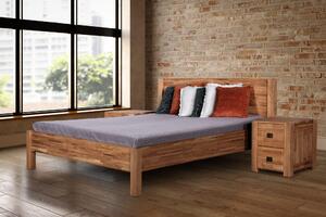 Masívna dubová posteľ Troja, vrátane roštov - 90x200 cm
