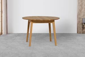 Masívny dubový olejovaný okrúhly jedálenský stôl Genova - D 900