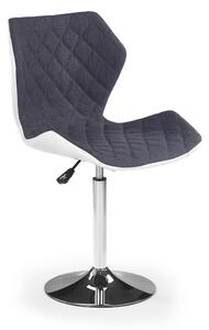HALMAR Matrix 2 barová stolička sivá / biela / chróm