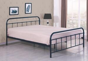 HALMAR Linda 120 kovová jednolôžková posteľ s roštom čierna