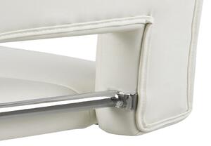 Dizajnová barová stolička Almonzo, biela / chrómová - otvorené balenie