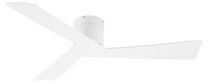 Stropný ventilátor Ventoro, biely, kov, Ø 132 cm – Lucande Lucande, Ventoro, Biela, Obývacia izba, Kov, Moderný