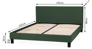 Hector Čalúnená posteľ Mattson 160x200 zelená
