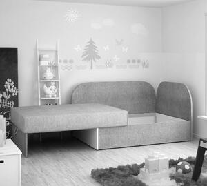 Detská skladacia posteľ EMÍLIA ružovosivá, 73x166 cm