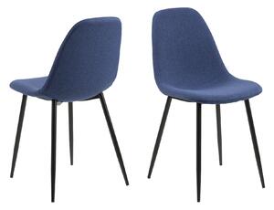 Dizajnová jedálenská stolička Alphonsus, modrá
