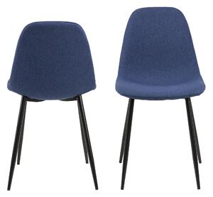 Dizajnová jedálenská stolička Alphonsus, modrá