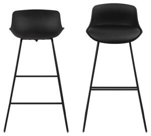 Dizajnová barová stolička Nerys, čierna