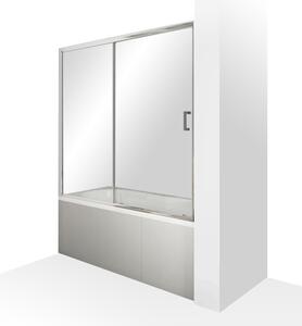 Roltechnik Outlet Vaňová zástena s posuvnými dverami DETROIT 2 ROTH-Variant: šírka: 120 cm, výška: 150 cm, orientácia: Univerzálna - (DETROIT 2 120 - 810-0000098-00-02), ROTH-Profily: profily: brillant, výplň: transparent