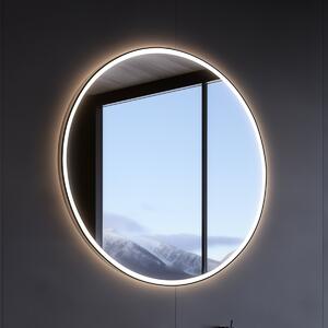 Nimco Čierne okrúhle LED zrkadlo priem. 600 - ZPC 28000R-90
