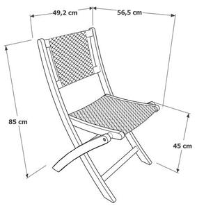 Súprava 2 záhradných stoličiek z akáciového dreva Ezeis Falcon