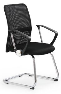 Kancelárska stolička s podrúčkami Vire Skid - čierna