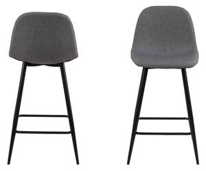 Dizajnová barová stolička Nayeli, svetlo šedá a čierna 91 cm -