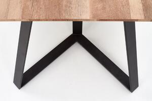 Jedálenský stôl Calgary - vlašský orech / čierna