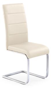 Jedálenská stolička K85 - krémová / chróm