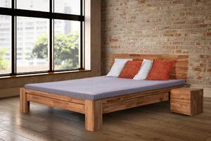 Dubová masívna posteľ Montana 180x200 cm (výber viac veľkostí)
