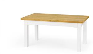 Rustikálny rozkladací jedálenský stôl Leonardo - biela / dub medový