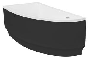 Besco Krycí panel k asymetrickej vani Praktika Black P 140x70 (150x70), čierny BESCO-Rozmery: 140x70, BESCO-Farba: Čierna mat, BESCO-Orientácia: Pravá