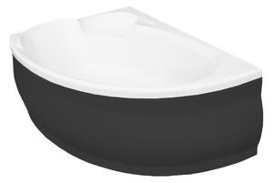 Besco Krycí panel k asymetrickej vani Finezja Nova Black P 140x95 (155x95, 170x110), čierny BESCO-Rozmery: 140x95, BESCO-Farba: Čierna mat