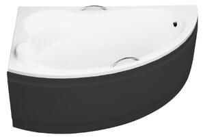 Besco Krycí panel k asymetrickej vani Ada Black P 140x90 (160x100), čierny BESCO-Rozmery: 140x90, BESCO-Farba: Čierna mat