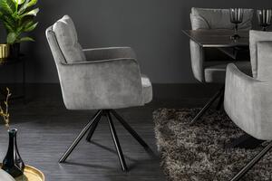 Dizajnová otočná stolička Maddison sivá