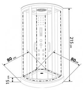 BPS-koupelny Sprchový box WSH302A 80x80