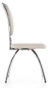 Jedálenská stolička K297 - svetlosivá / chróm
