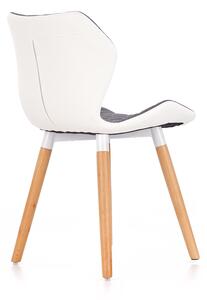Jedálenská stolička K277 - sivá / biela