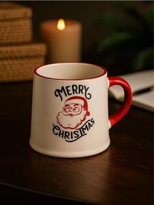 Sinsay - Vianočný hrnček s motívom Santa Clausa - červená
