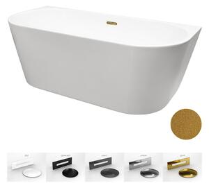 Besco Akrylátová voľne stojaca vaňa Vica NEW Glam Z CC/SP 150x80 (160x80, 170x80), s prepadom BESCO-Typ výpuste: Alcaplast Click-Clack so štrbinovým prepadom, chróm, BESCO-Rozmery: 150x80