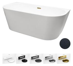 Besco Akrylátová voľne stojaca vaňa Vica NEW Glam G CC/SP 150x80 (160x80, 170x80), s prepadom BESCO-Typ výpuste: Alcaplast Click-Clack so štrbinovým prepadom, chróm, BESCO-Rozmery: 150x80