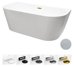 Besco Akrylátová voľne stojaca vaňa Vica NEW Glam S CC/SP 150x80 (160x80, 170x80), s prepadom BESCO-Typ výpuste: Alcaplast Click-Clack so štrbinovým prepadom, chróm, BESCO-Rozmery: 150x80