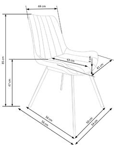 Jedálenská stolička K279 - sivá