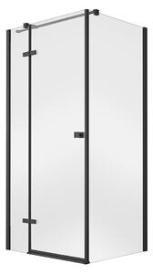 Besco Štvorcový sprchový kút PIXA BLACK SQ 90x90, výška 195 cm - bez vaničky BESCO-Orientácia: Ľavá