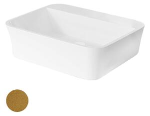 Besco Umývadlo na dosku z liateho mramoru Assos S-Line Glam Z UM D 51x41x15 cm, bez otvoru pre batériu