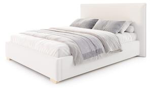 Čalúnená manželská posteľ s úložným priestorom Perfetto 140x200 - biela