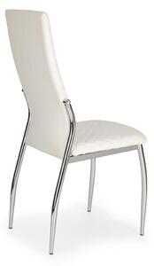 Jedálenská stolička K238 - biela / chróm