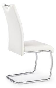 Jedálenská stolička K211 - biela / chróm