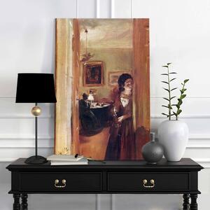 Obraz na plátne Adolf Menzel - Obývačka s umelcovou sestrou (reprodukcie obrazov)