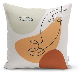Súprava 3 dekoratívnych obliečok na vankúše Minimalist Cushion Covers Woman Face, 45 x 45 cm