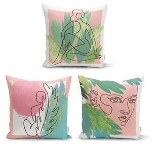 Súprava 3 dekoratívnych obliečok na vankúše Minimalist Cushion Covers Colourful Minimalist, 45 x 45 cm