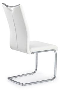 Jedálenská stolička K224 - biela / chróm