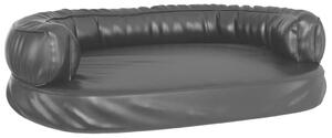 Ergonomický penový matrac pre psa čierny 75x53 cm umelá koža