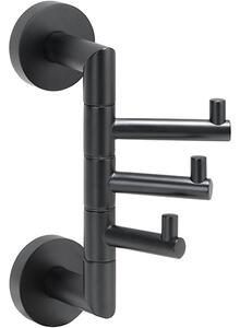 Bemeta Design DARK: Vešiak, s 3 háčikmi, otočný - 104206070