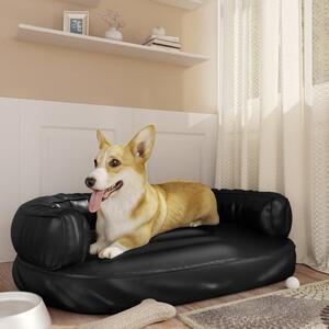 Ergonomický penový matrac pre psa čierny 88x65 cm umelá koža