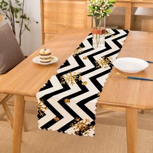 Behúň na stôl Minimalist Cushion Covers Colorful White Zigzag, 45 x 140 cm